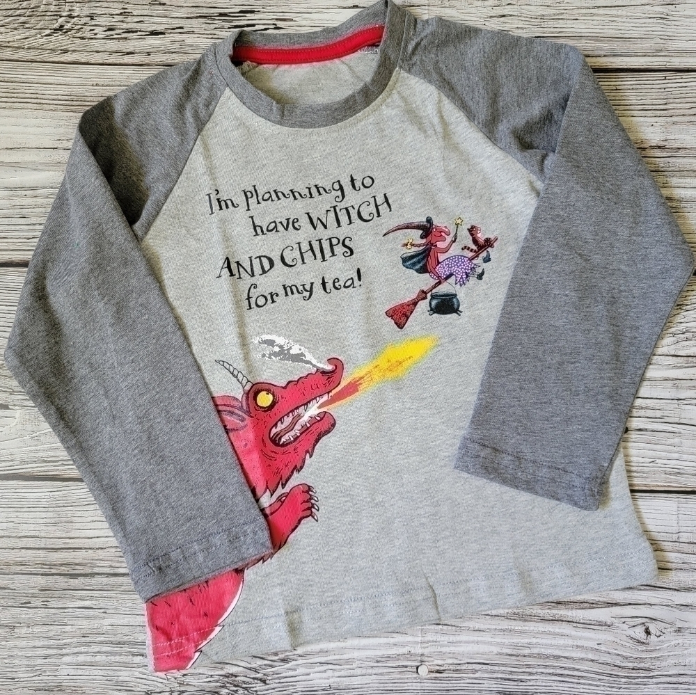 Room On The Broom Halloween Long-Sleeve Top NWT